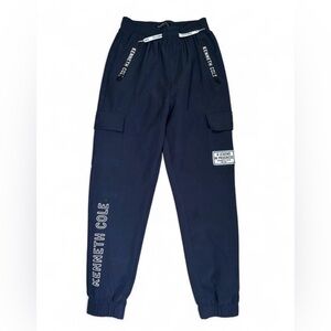 Kenneth Cole Navy Cargo Joggers with Side Pockets